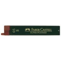 Грифель для механического карандаша Faber-Castell Super-Polymer В (диаметр 0,5 мм), 12 штук в пенале (16803)