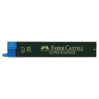 Грифель для механічного олівця Faber-Castell Super-Polymer 2В (діаметр 0,7 мм), 12 штук у пеналі (22544)