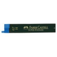 Грифель для механического карандаша Faber-Castell Super-Polymer Н (диаметр 0,7 мм), 12 штук в пенале (27660)
