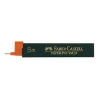 Грифель для механического карандаша Faber-Castell Super-Polymer В (диаметр 1,0 мм), 12 штук в пенале (6055)
