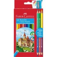 Карандаши цветные Faber-Castell Замок 12+3 цветов с чинкой (110312) (22086)