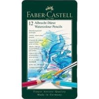 Карандаши цветные Faber-Castell Albrecht Drer акварельные, 12 цветов в металлической коробке, (117512) (15437)
