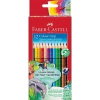Карандаши цветные Faber-Castell Grip акварельные, трехгранные,12 цветов (112412) (14755)