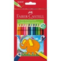 Карандаши цветные Faber-Castell Jumbo Triangular трехгранные, утолщенные, 12 цветов (116501) (14725)