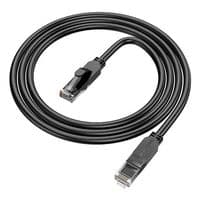 Патч-корд литий Borofone BUS01, UTP, RJ45, Cat.6, 1m, чорний, Cu (мідь)