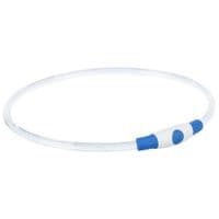 Нашийник для тварин Trixie Flash Light Ring USB мигаючий силіконовий синій L–XL 65 см/8 мм (4057589126658)
