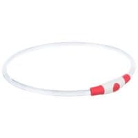 Нашийник для тварин Trixie Flash Light Ring USB мигаючий силіконовий червоний L–XL 65 см/8 мм (4057589126634)