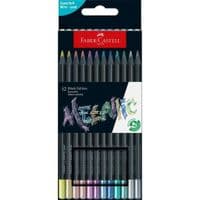 Карандаши цветные Faber-Castell Black Edition Сolour Pencils Metallic 12 цветов (116415) (32446)