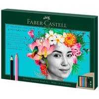 Карандаши цветные Faber-Castell Polychromos 17 цветов с аксессуарами в картонной подарочной коробке (210052) (32668)