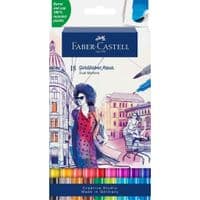 Художественный маркер Faber-Castell акварельных двухсторонних Goldfaber Aqua Dual Marker, 18 цветов (32363)