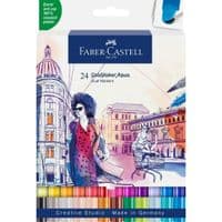 Художественный маркер Faber-Castell акварельных двухсторонних Goldfaber Aqua Dual Marker, 24 цвета (32364)