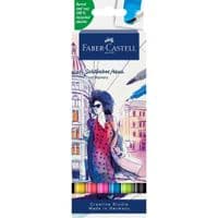 Художній маркер Faber-Castell акварельних двосторонніх Goldfaber Aqua Dual Marker, 6 кольорів (32361)