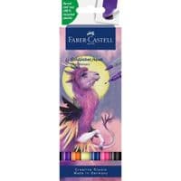 Художній маркер Faber-Castell набір акварельних двосторонніх Goldfaber Aqua Dual Marker Fantasy, 6 кольорів (32313)