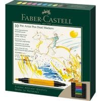 Художній маркер Faber-Castell двосторонніх Pitt Artist Pen Dual Marker, 10 кольорів (32417)