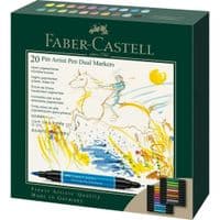 Художній маркер Faber-Castell двосторонніх Pitt Artist Pen Dual Marker, 20 кольорів (32418)