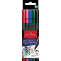 Лайнер Faber-Castell набір ручок капілярних Grip Finepen тригранна 0,4 мм, 5 кольорів (32143)