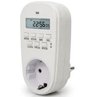 Таймер-розетка EUROELECTRIC 16A/3600W 7дн, White (ST-16A/3,60kW(E))