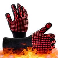 Захисні рукавиці Voltronic HFG-800-Blue Torch, термостійкі, вогнетривкі, до 800°C, Black/Blue (HFG-800-B/Bl)