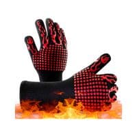 Защитные перчатки Voltronic HFG-800-Red Torch, термостойкие, огнеупорные, до 800°C, Black/Red (HFG-800-B/R)