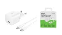 Зарядний пристрій мережевий Belkin 25Вт USB-С PD PPS, кабель USB-С > USB-C, 1м, PVC, білий