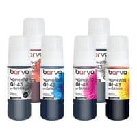 Комплект чернил Barva Canon GI-43, Black/Cyan/Grey/Magenta/Red/Yellow, G540/G640, 6x70 мл, водорастворимый, флакон OneKey (CGI43-070-MP)