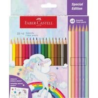 Карандаши цветные Faber-Castell Classic Colour Unicorn 18 классических + 6 пастельных цветов (111221) (32516)