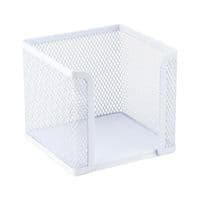 Подставка-куб для листов и бумаг Axent 100x100x100mm, mesh, white (2112-21-A)
