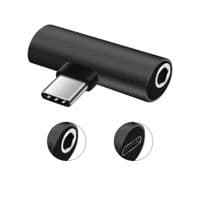 Перехідник USB-C M to USB-C F + 3.5mm F black XoKo (AC-205-BK)