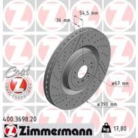Тормозной диск ZIMMERMANN 400.3698.20