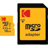 Карта пам'яті MicroSDHC 16G C10 UHS-I V10 А1 KODAK + адаптер OEM <EKMSDM16GHC10J60K>
