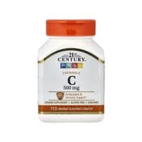 Витаминно-минеральный комплекс 21st Century Витамин C, 500 мг, вкус апельсина, Chewable Vitamin C, 110 жевательный (CEN21024)