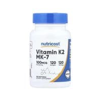 Витаминно-минеральный комплекс Nutricost Витамин K2 в форме МК-7, 100 мкг, Vitamin K2 MK-7, 120 гелевых капса (NCS57574)