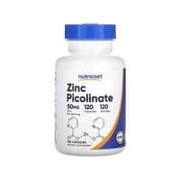 Витаминно-минеральный комплекс Nutricost Цинк пиколинат, 50 мг, Zinc Picolinate, 120 капсул (NCS67148)