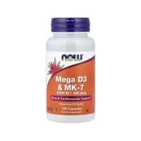 Витаминно-минеральный комплекс Now Foods Витамин D3 и MK-7, Mega D3 & MK-7, 120 капсул (NF0386)