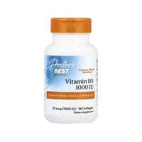 Витаминно-минеральный комплекс Doctor's Best Витамин D3, 25 мкг (1000 МЕ), Vitamin D3, 180 желатиновых капсул (DRB00209)
