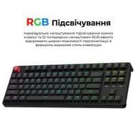 Клавиатура беспроводная Keychron C3 Max Super Red Switch Black RGB (C3M-H1-UA)