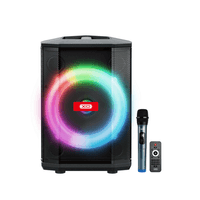 Колонка-караоке XO F53 Star Shepherd EU 8-дюймова колонка RGB Bluetooth Speaker 40W, BT5.0, USB / TF, 4-10 год чорна, 251&amp;times;281&amp;times;354 мм, 6.1 кг