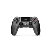 Геймпад бездротової XO GP6 A для PS4 Bluetooth / Wired, 17 кнопок, (Grey / Green), 3.7V, 600mAh, 200g. Gray, Box