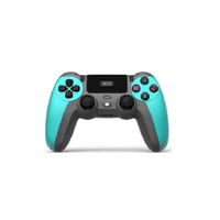 Геймпад бездротової XO GP6 B для PS4 Bluetooth / Wired, 17 кнопок, (Grey / Green), 3.7V, 600mAh, 200g. Green, Box