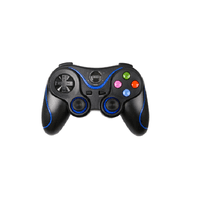 Геймпад бездротової XO GP6 A для PS4 Bluetooth / Wired, 17 кнопок, (Black / Red), 3.7V, 600mAh, 200g. black+blue. Box