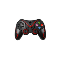 Геймпад бездротової XO GP6 B для PS4 Bluetooth / Wired, 17 кнопок, (Black / Red), 3.7V, 600mAh, 200g. black+red. Box