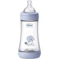 Бутылочка для кормления Chicco Perfect 5 с силиконовой соской 2+ месяцев 240 мл Голубая (20223.22.40)