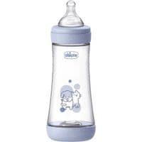 Бутылочка для кормления Chicco Perfect 5 с силиконовой соской 4+ месяцев 300 мл Голубая (20235.22.40)