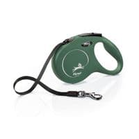Повідець для собак Flexi New Classic стрічка М 5 м/25 кг оливковий (4000498032244)
