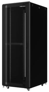 Шкаф MIRSAN 19", 46U, GTS, перфорация 63%, 800x1100 мм, максимально 2000 кг, черный