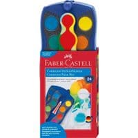 Акварельные краски Faber-Castell CONNECTOR "Скрепи вместе" 24 цвета, с кроющими белилами (125020) (32149)