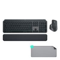 Комплект Logitech MX Keys for Business UA Graphite + коврик для стола Studio Series Mid Grey (MX920-010933)