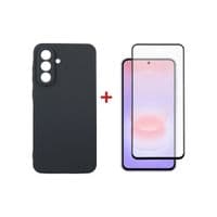 Чехол для мобильного телефона Dengos Carbon Cover + Glass Samsung Galaxy A37 Black (DG-KM-194)