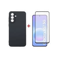 Чехол для мобильного телефона Dengos Carbon Cover + Glass Samsung Galaxy A57 Black (DG-KM-195)
