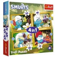 Пазл Trefl The Smurfs Жизнь в деревне смурфов 4 в 1 (35, 48, 54, 70) (5900511346640)